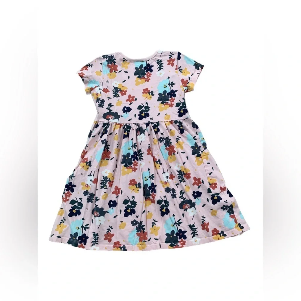 Hanna Andersson Size 140, 10, Floral Pink Pocket Dress